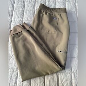 FIGS Zamora Jogger Scrub Pants Petite XL Latte